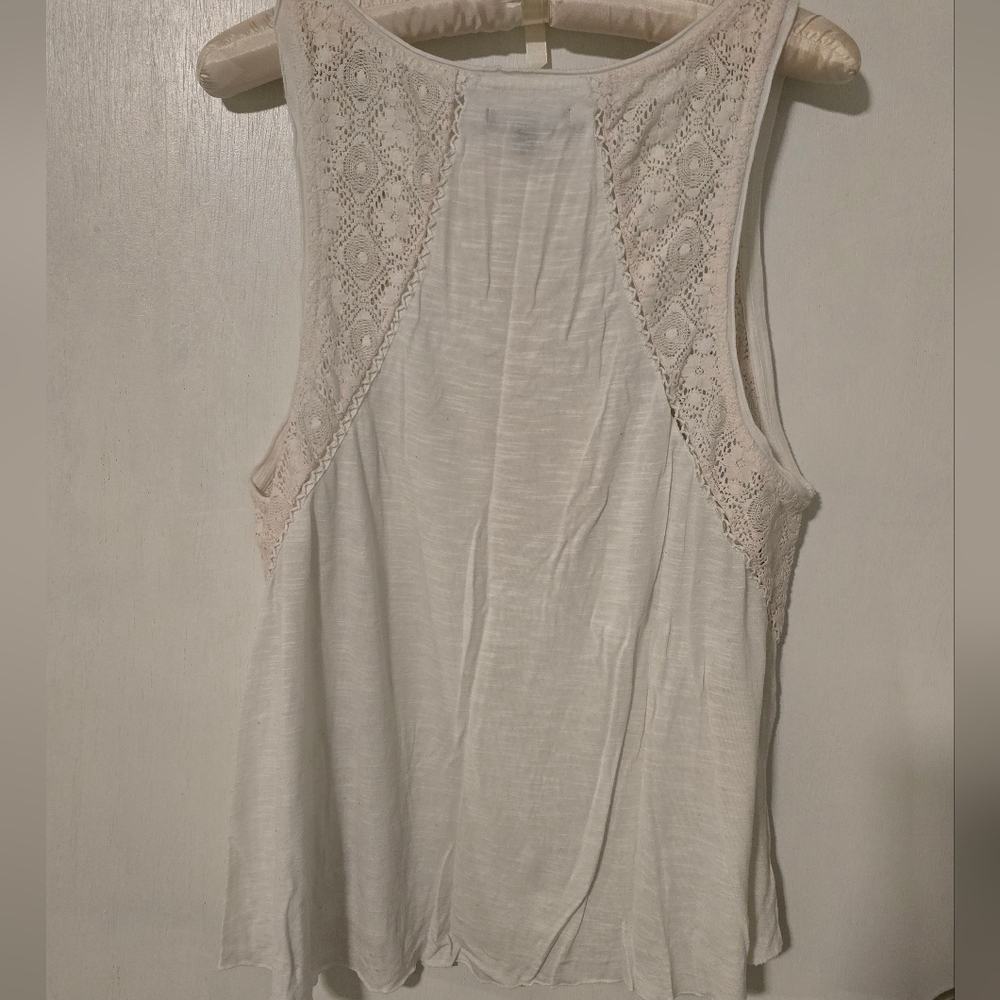 American Eagle White Lace Sleeveless Top - Picture 3 of 4